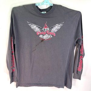 Vintage Orange County Choppers AOP  Distressed Long Sleeve Shirt Mens Gray XXL